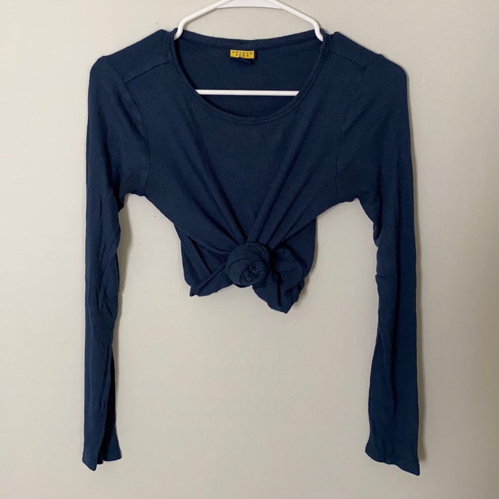 Ribbed Aqua Long Sleeve